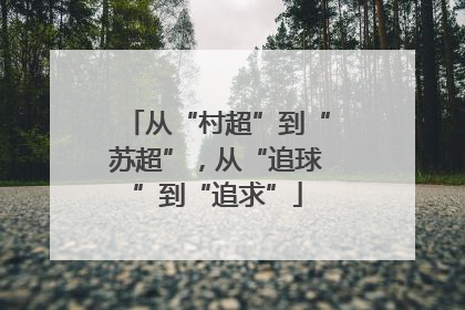 从“村超”到“苏超”，从“追球”到“追求”
