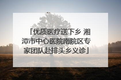优质医疗送下乡 湘潭市中心医院南院区专家团队赴排头乡义诊