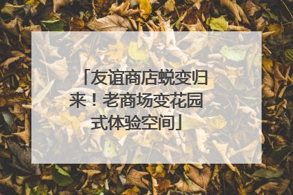 友谊商店蜕变归来！老商场变花园式体验空间