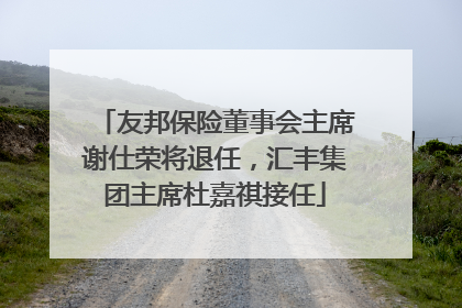 友邦保险董事会主席谢仕荣将退任，汇丰集团主席杜嘉祺接任