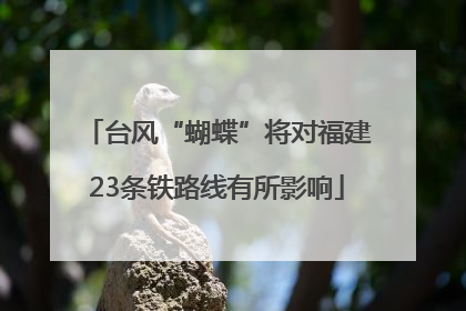 台风“蝴蝶”将对福建23条铁路线有所影响