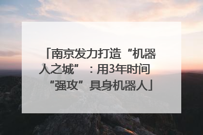 南京发力打造“机器人之城”：用3年时间“强攻”具身机器人