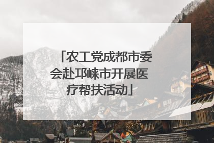 农工党成都市委会赴邛崃市开展医疗帮扶活动