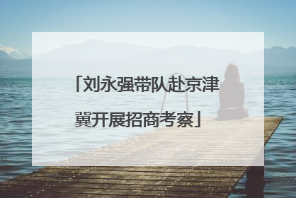刘永强带队赴京津冀开展招商考察
