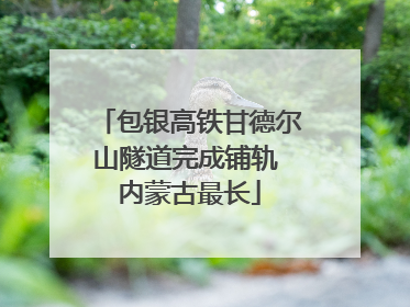 包银高铁甘德尔山隧道完成铺轨 内蒙古最长