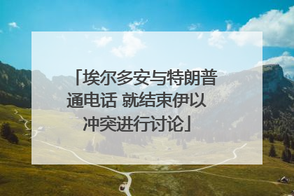 埃尔多安与特朗普通电话 就结束伊以冲突进行讨论