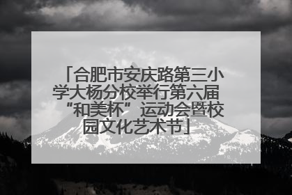 合肥市安庆路第三小学大杨分校举行第六届“和美杯”运动会暨校园文化艺术节