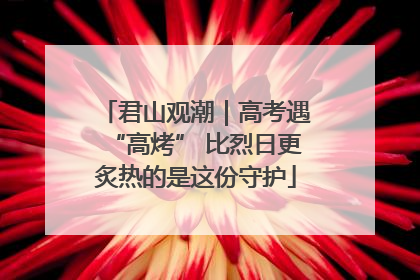 君山观潮｜高考遇“高烤” 比烈日更炙热的是这份守护