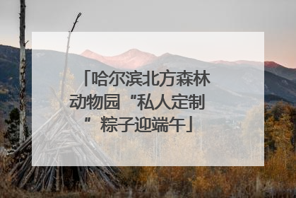 哈尔滨北方森林动物园“私人定制”粽子迎端午