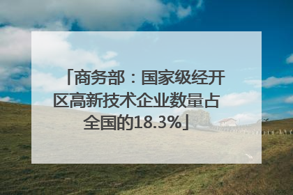 商务部：国家级经开区高新技术企业数量占全国的18.3%