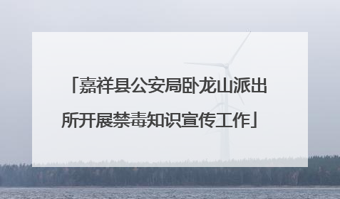 嘉祥县公安局卧龙山派出所开展禁毒知识宣传工作