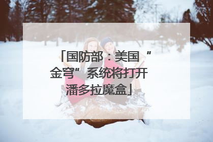 国防部：美国“金穹”系统将打开潘多拉魔盒