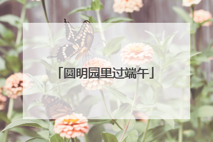 圆明园里过端午