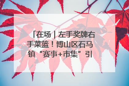 在场｜左手奖牌右手菜篮！博山区石马镇“赛事+市集”引燃周末经济
