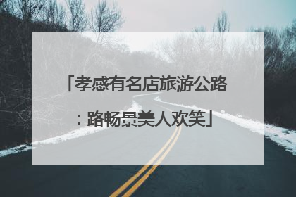 孝感有名店旅游公路：路畅景美人欢笑