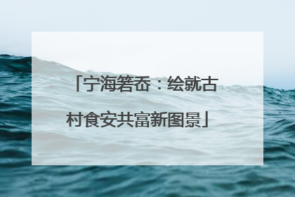 宁海箬岙：绘就古村食安共富新图景