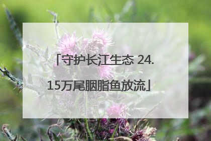 守护长江生态 24.15万尾胭脂鱼放流