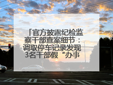 官方披露纪检监察干部查案细节：调取停车记录发现3名干部假“办事”真麻将