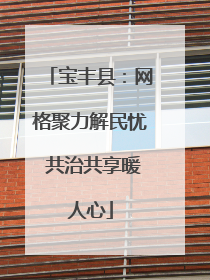 宝丰县：网格聚力解民忧 共治共享暖人心