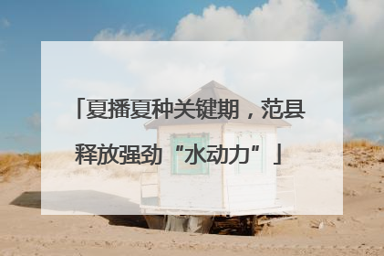 夏播夏种关键期，范县释放强劲“水动力”