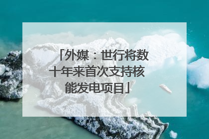 外媒：世行将数十年来首次支持核能发电项目