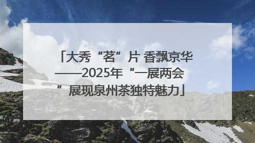大秀“茗”片 香飘京华——2025年“一展两会”展现泉州茶独特魅力