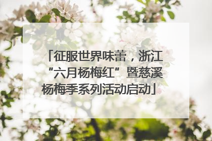 征服世界味蕾，浙江“六月杨梅红”暨慈溪杨梅季系列活动启动