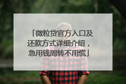 微粒贷官方入口及还款方式详细介绍，急用钱周转不用慌