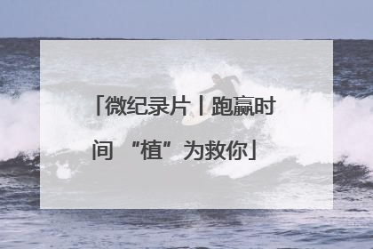 微纪录片丨跑赢时间 “植”为救你