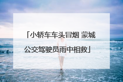 小轿车车头冒烟 蒙城公交驾驶员雨中相救