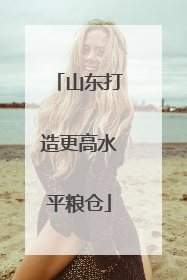 山东打造更高水平粮仓