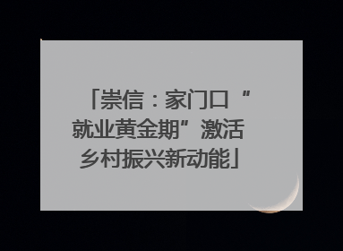 崇信：家门口“就业黄金期”激活乡村振兴新动能