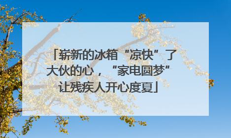 崭新的冰箱“凉快”了大伙的心，“家电圆梦”让残疾人开心度夏