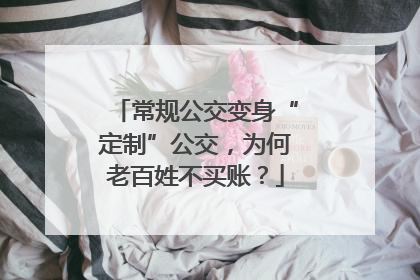 常规公交变身“定制”公交，为何老百姓不买账？