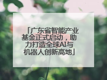 广东省智能产业基金正式启动，助力打造全球AI与机器人创新高地