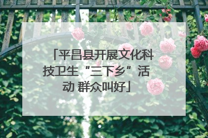 平昌县开展文化科技卫生“三下乡”活动 群众叫好