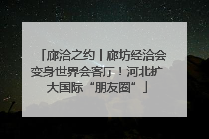 廊洽之约丨廊坊经洽会变身世界会客厅！河北扩大国际“朋友圈”