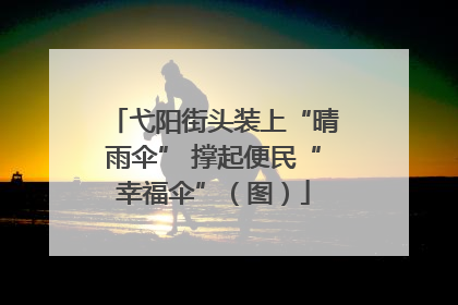 弋阳街头装上“晴雨伞” 撑起便民“幸福伞”（图）