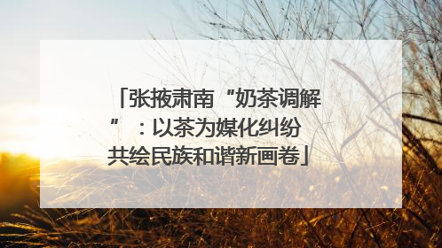 张掖肃南“奶茶调解”：以茶为媒化纠纷 共绘民族和谐新画卷