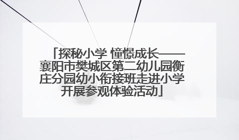 探秘小学 憧憬成长——襄阳市樊城区第二幼儿园衡庄分园幼小衔接班走进小学开展参观体验活动