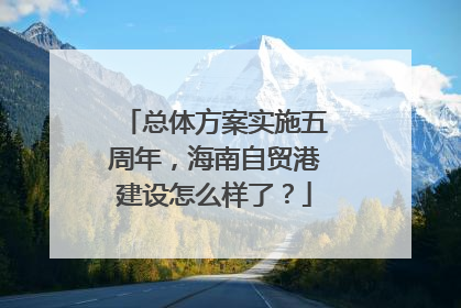 总体方案实施五周年，海南自贸港建设怎么样了？
