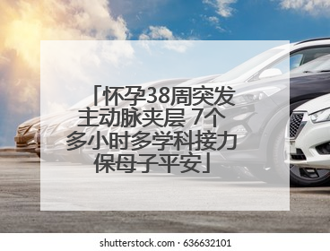 怀孕38周突发主动脉夹层 7个多小时多学科接力保母子平安