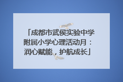 成都市武侯实验中学附属小学心理活动月：润心赋能，护航成长