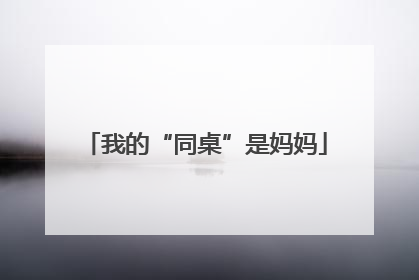我的“同桌”是妈妈