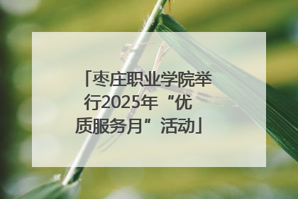 枣庄职业学院举行2025年“优质服务月”活动
