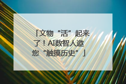 文物“活”起来了！AI数智人邀您“触摸历史”