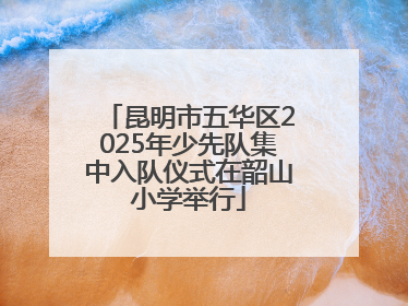 昆明市五华区2025年少先队集中入队仪式在韶山小学举行