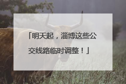 明天起，淄博这些公交线路临时调整！
