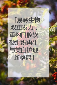 易岭生物双重发力，重构口腔软硬组织再生与美白护理新格局