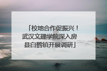 校地合作促振兴！武汉文理学院深入房县白鹤镇开展调研